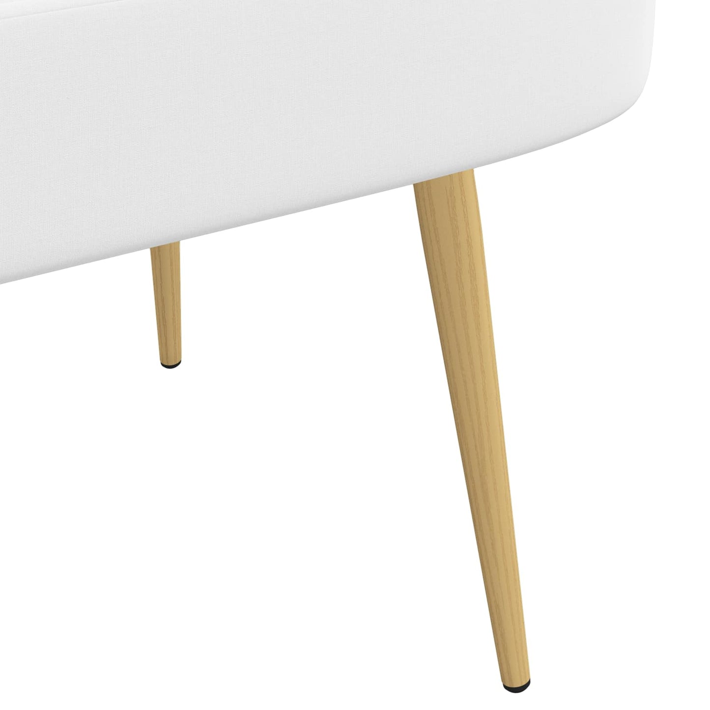 vidaXL Δερμάτινος Πάγκος με Πλάτη Λευκό 110 x 60 x 76 cm Πολυεστέρας