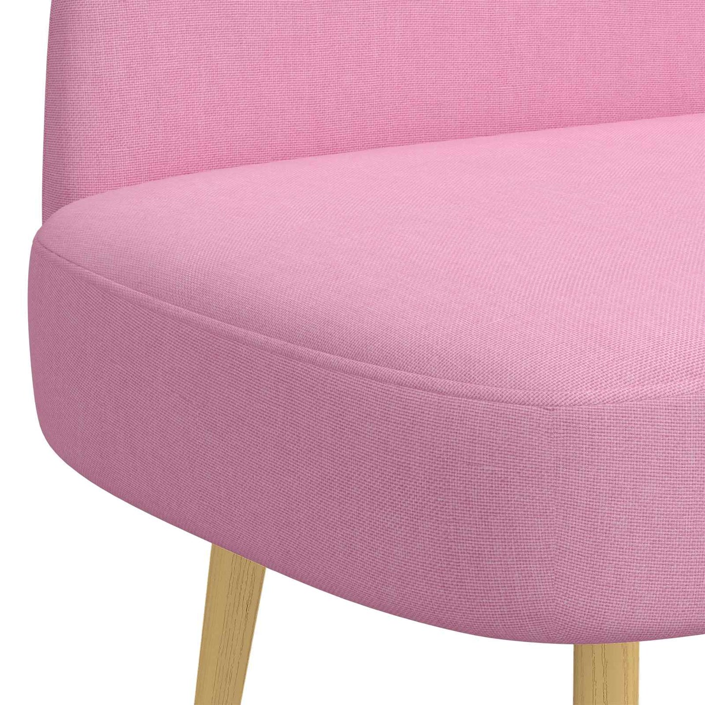vidaXL Δερμάτινος Πάγκος με Πλάτη Ροζ 110 x 60 x 76 cm Πολυεστέρας