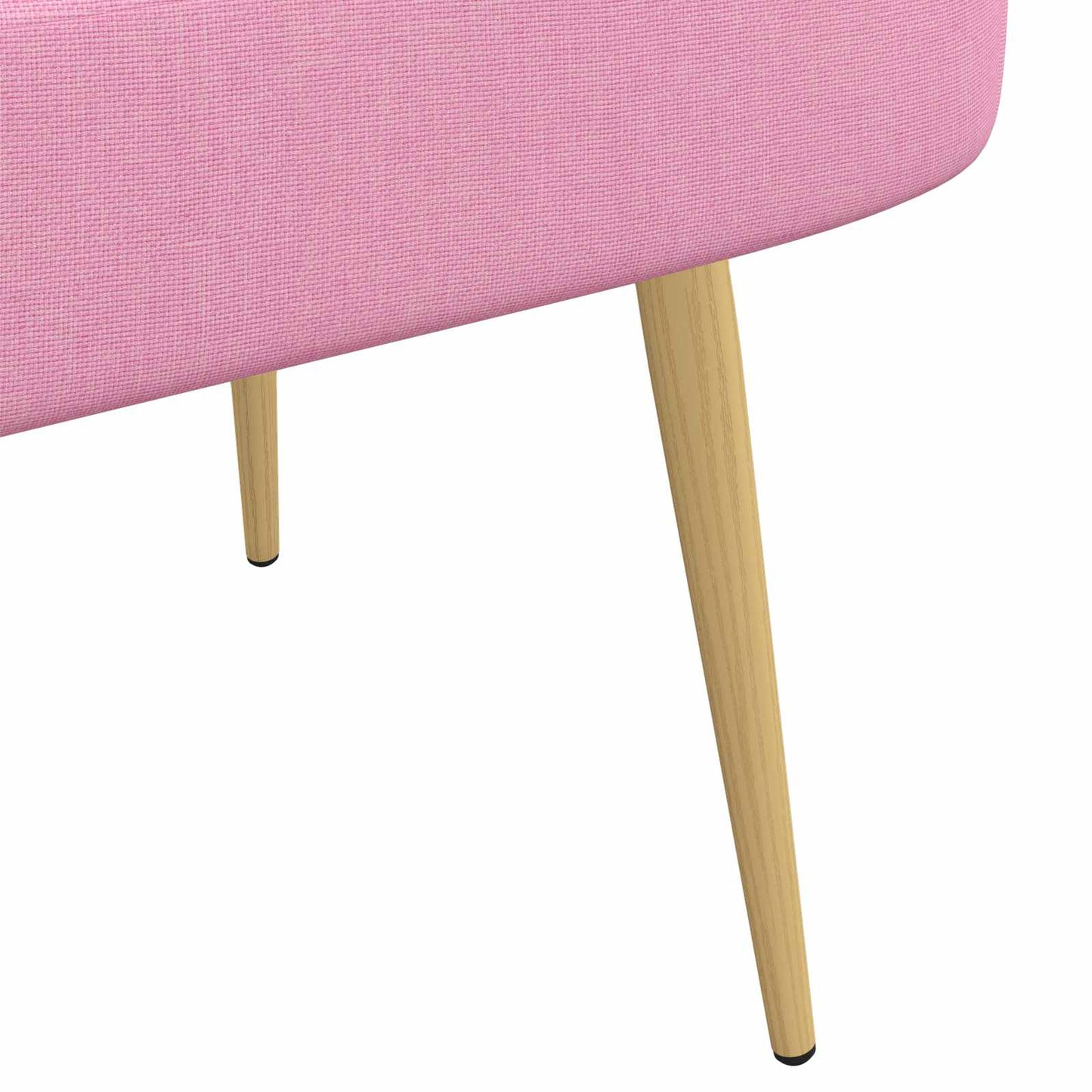vidaXL Δερμάτινος Πάγκος με Πλάτη Ροζ 110 x 60 x 76 cm Πολυεστέρας