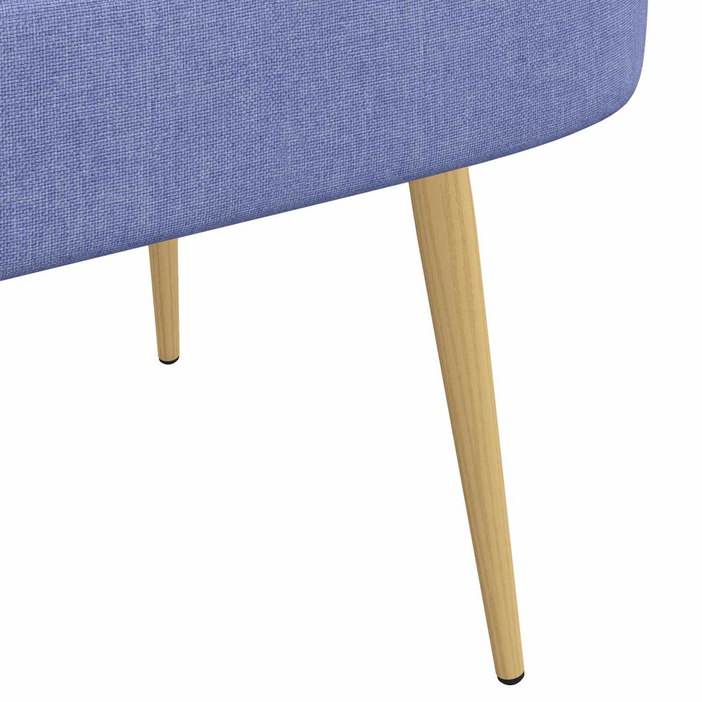 vidaXL Δερμάτινος Πάγκος με Πλάτη Μπλε τζιν 110 x 60 x 76 cm