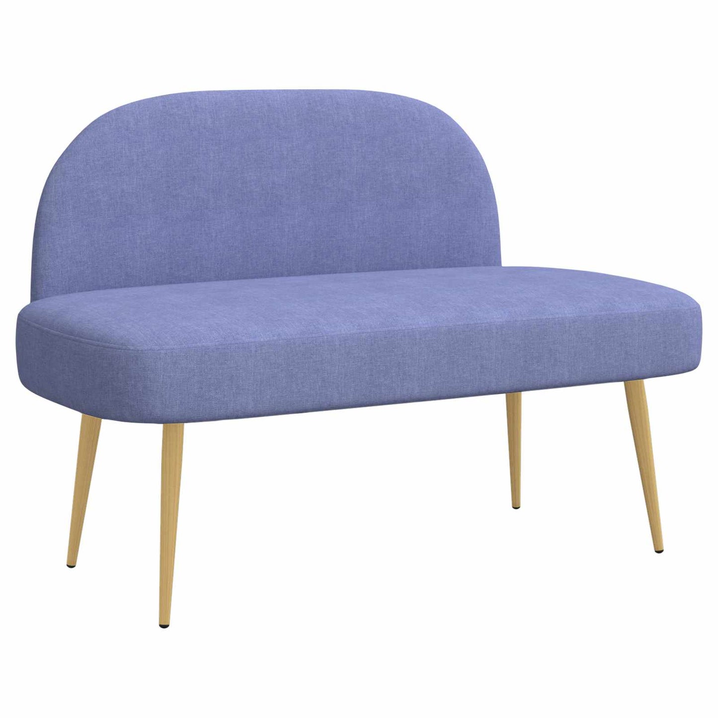 vidaXL Δερμάτινος Πάγκος με Πλάτη Μπλε τζιν 110 x 60 x 76 cm