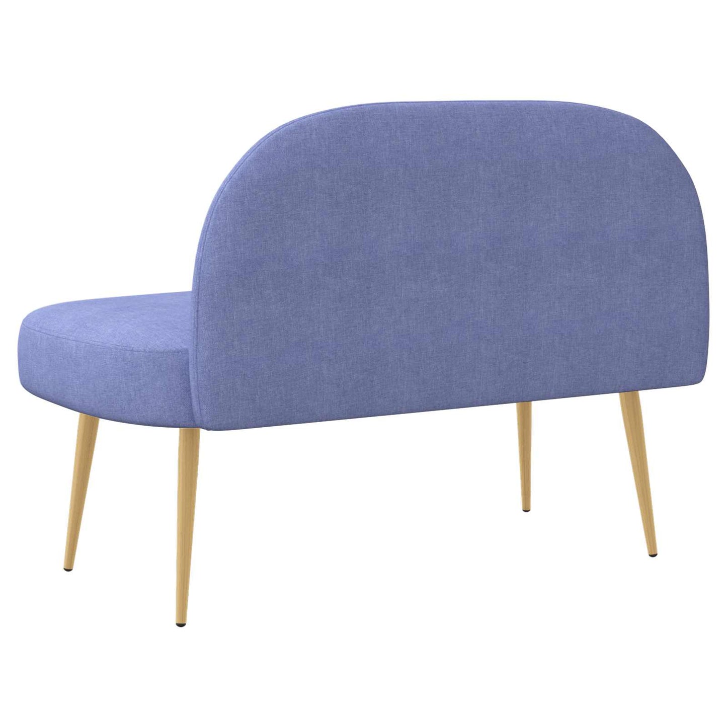 vidaXL Δερμάτινος Πάγκος με Πλάτη Μπλε τζιν 110 x 60 x 76 cm