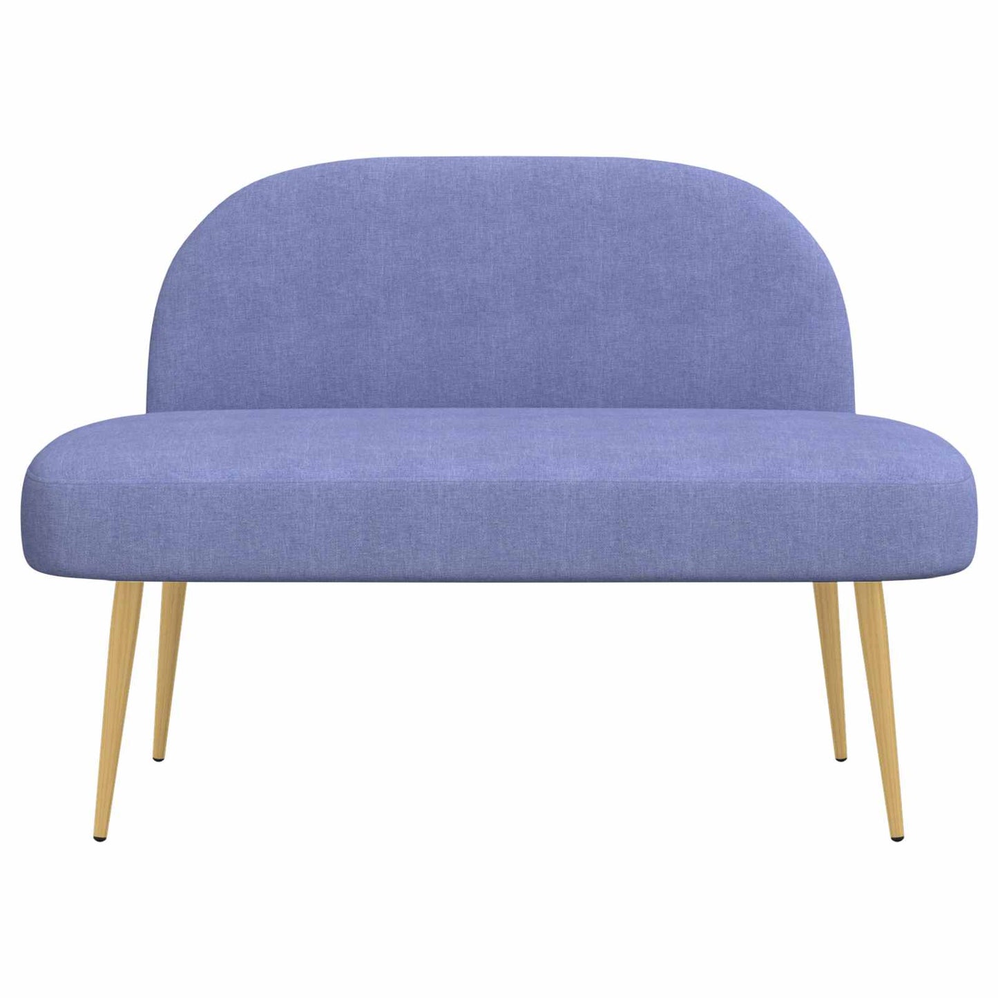 vidaXL Δερμάτινος Πάγκος με Πλάτη Μπλε τζιν 110 x 60 x 76 cm