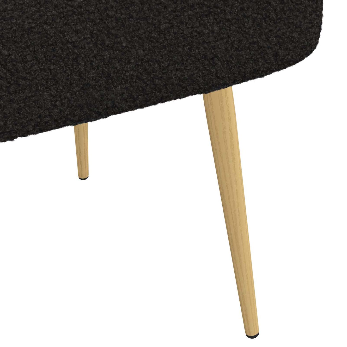 vidaXL Δερμάτινος Πάγκος με Πλάτη Μαύρο 110 x 60 x 76 cm Μπουκλέ