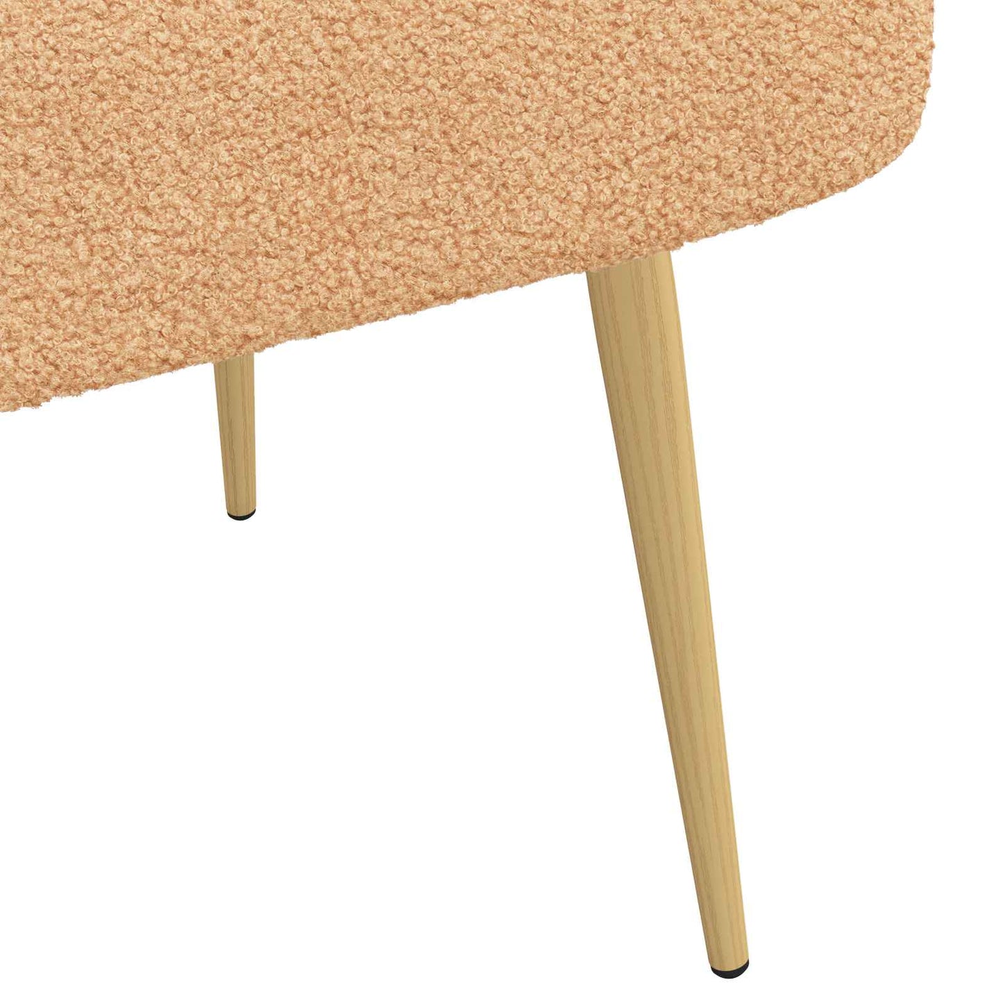 vidaXL Δερμάτινος Πάγκος με Πλάτη Μπεζ 110 x 60 x 76 cm Μπουκλέ