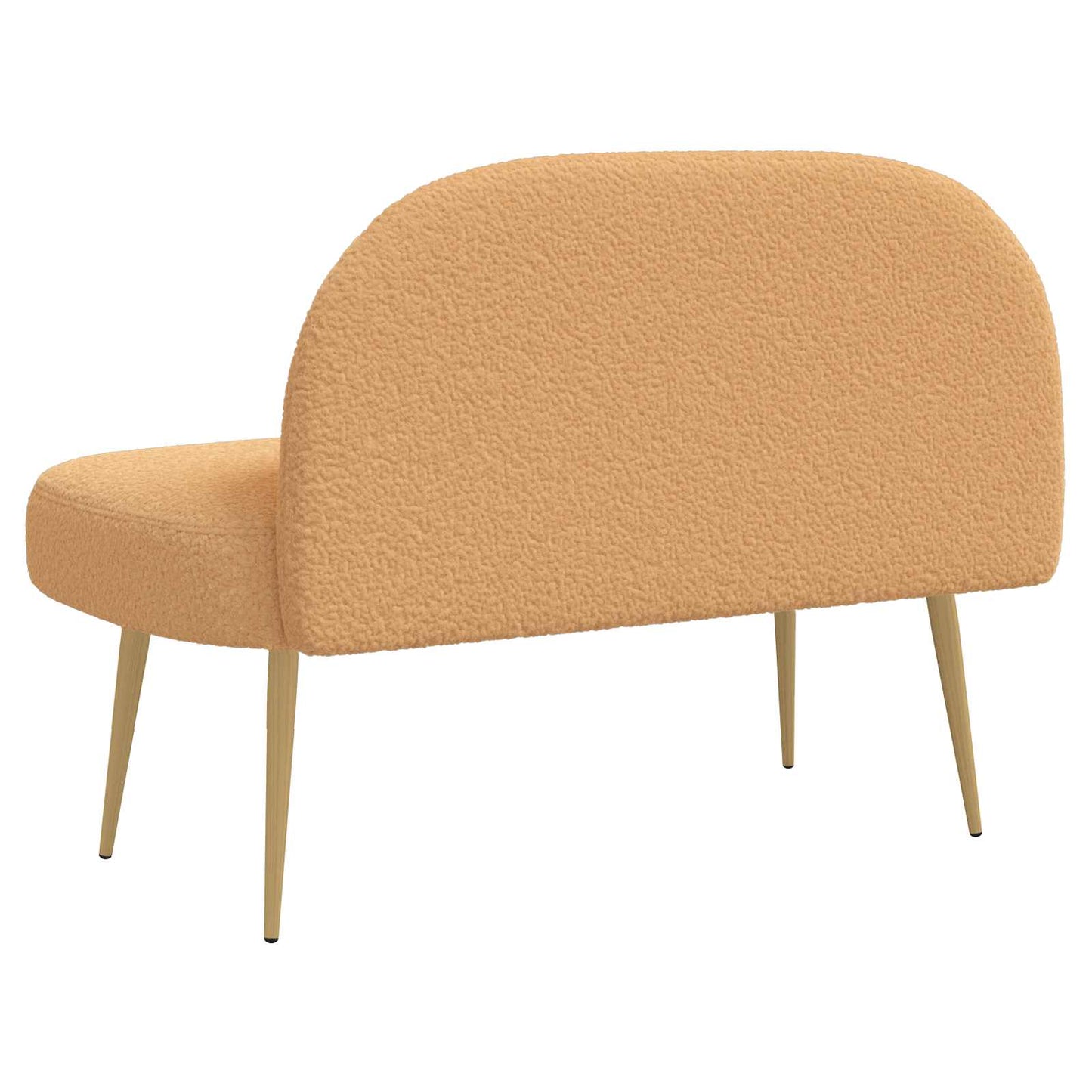 vidaXL Δερμάτινος Πάγκος με Πλάτη Μπεζ 110 x 60 x 76 cm Μπουκλέ
