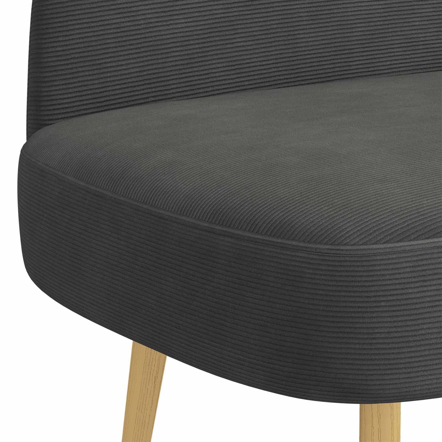 vidaXL Δερμάτινος Πάγκος με Πλάτη Σκούρο γκρι 110 x 60 x 76 cm