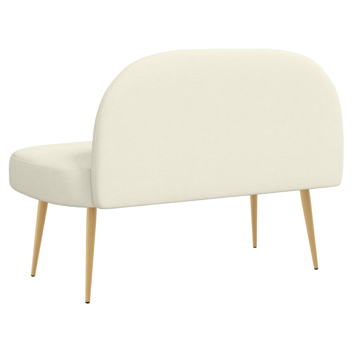 vidaXL Δερμάτινος Πάγκος με Πλάτη Κρεμ 110 x 60 x 76 cm
