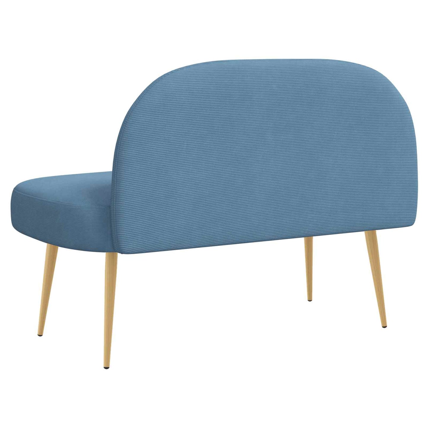 vidaXL Δερμάτινος Πάγκος με Πλάτη Μπλε 110 x 60 x 76 cm
