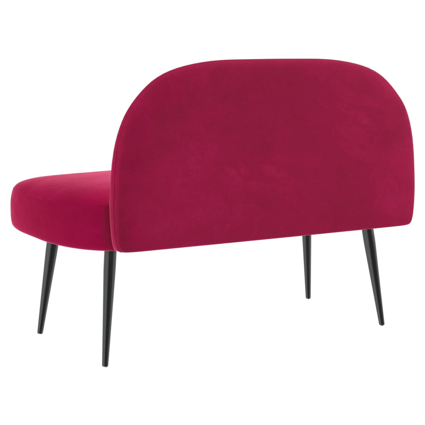 vidaXL Δερμάτινος Πάγκος με Πλάτη Μπορντό 110 x 60 x 76 cm Βελούδο