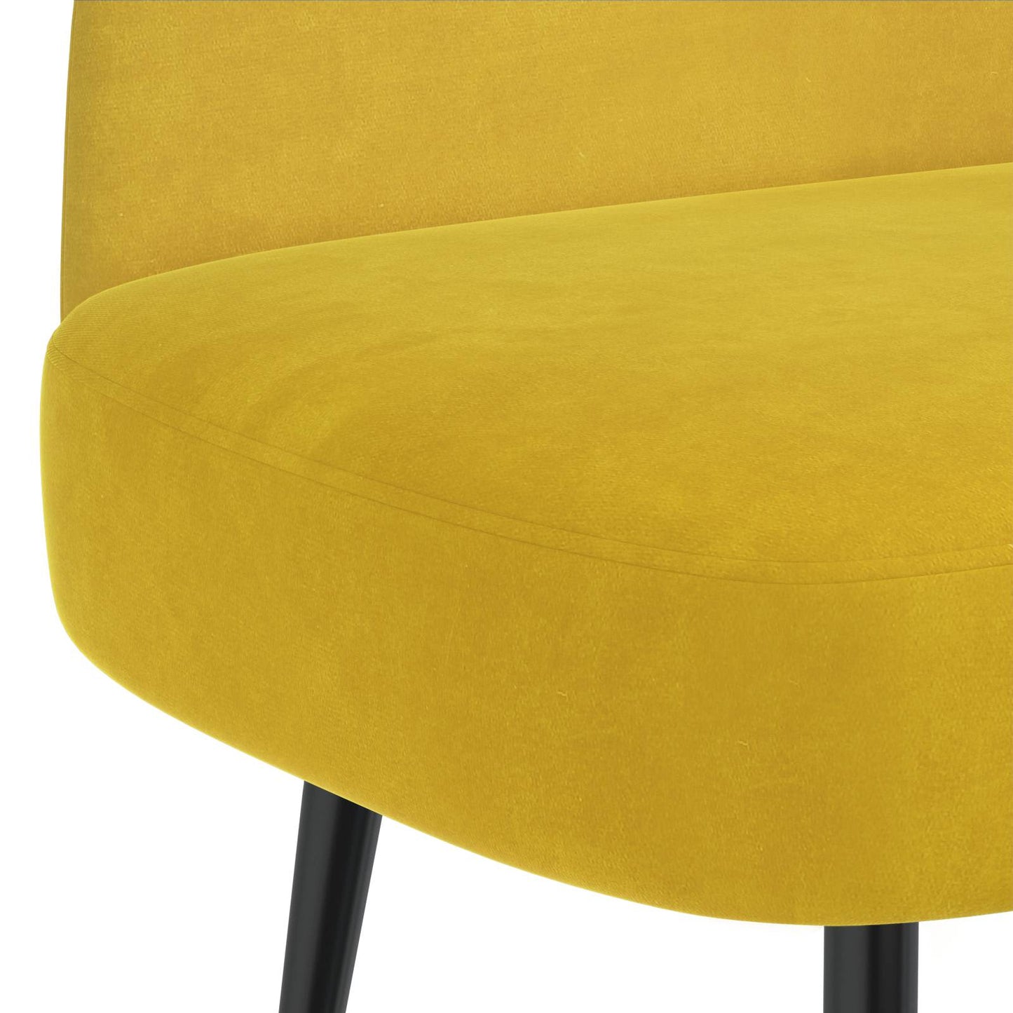 vidaXL Δερμάτινος Πάγκος με Πλάτη Κίτρινο 110 x 60 x 76 cm Βελούδο