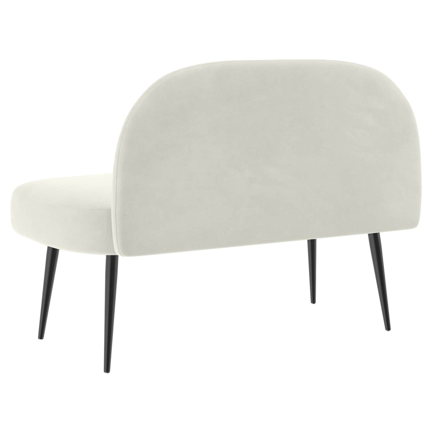 vidaXL Δερμάτινος Πάγκος με Πλάτη Κρεμ 110 x 60 x 76 cm Βελούδο