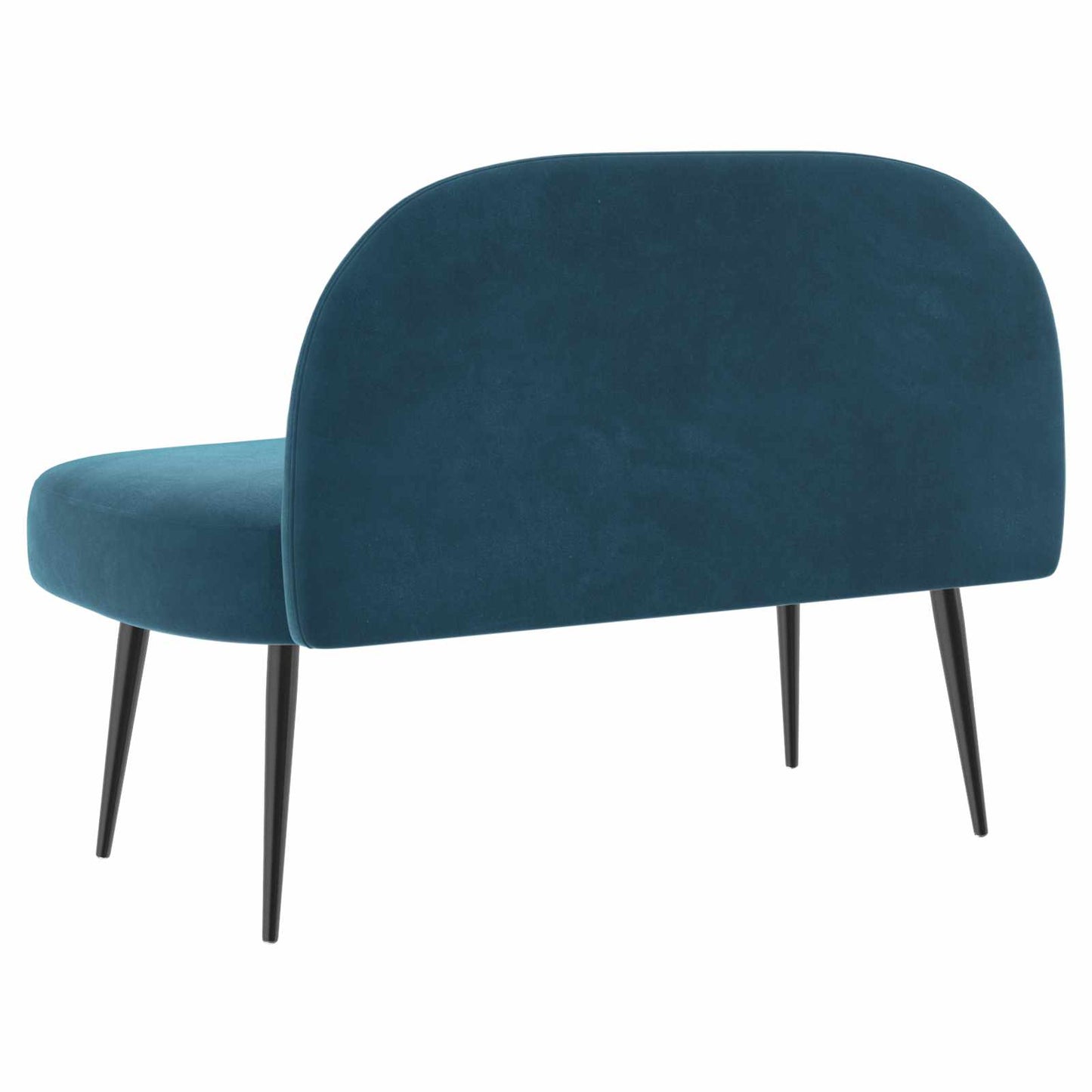 vidaXL Δερμάτινος Πάγκος με Πλάτη Μπλε 110 x 60 x 76 cm Βελούδο
