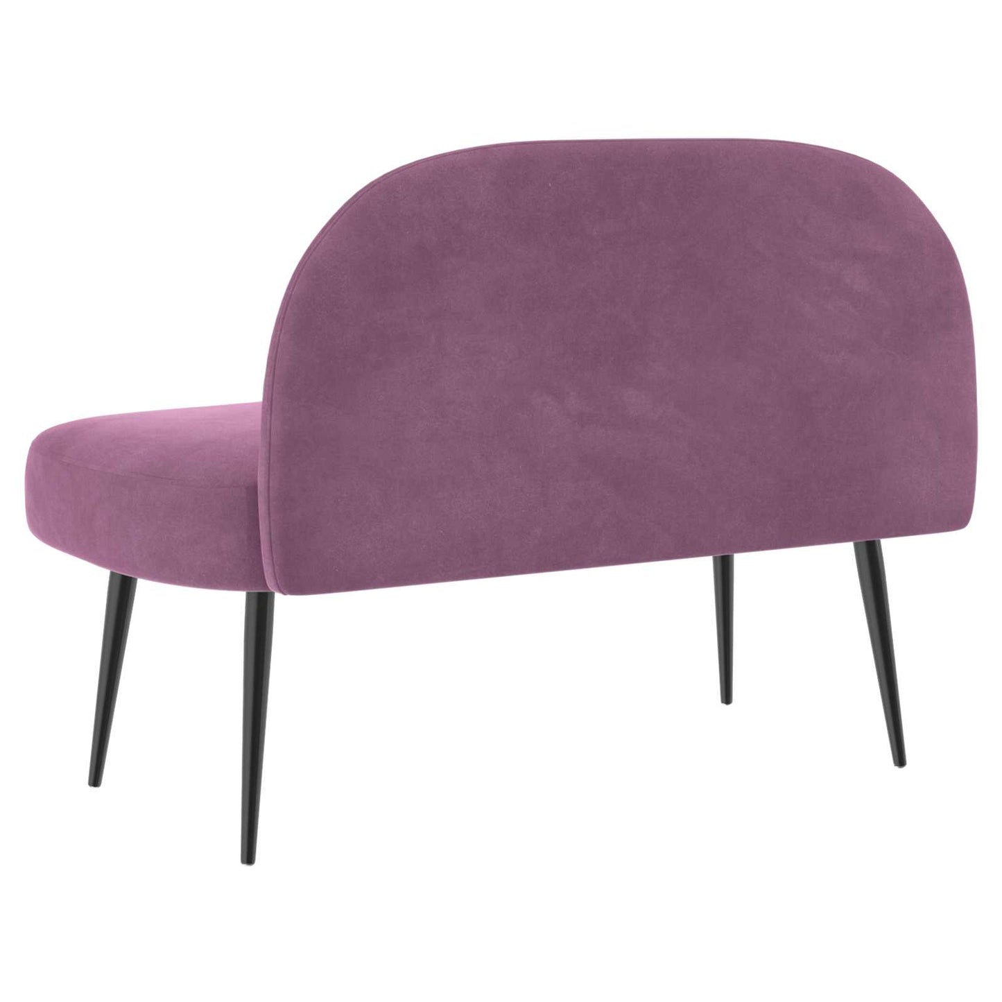 vidaXL Δερμάτινος Πάγκος με Πλάτη Μοβ 110 x 60 x 76 cm Βελούδο