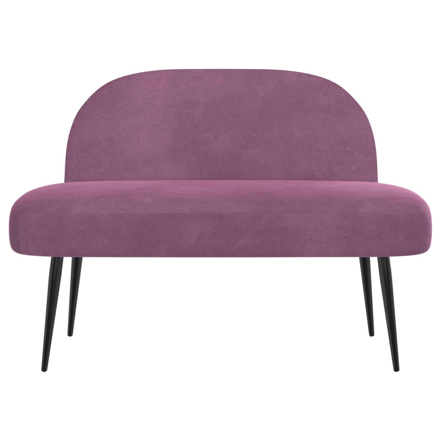vidaXL Δερμάτινος Πάγκος με Πλάτη Μοβ 110 x 60 x 76 cm Βελούδο