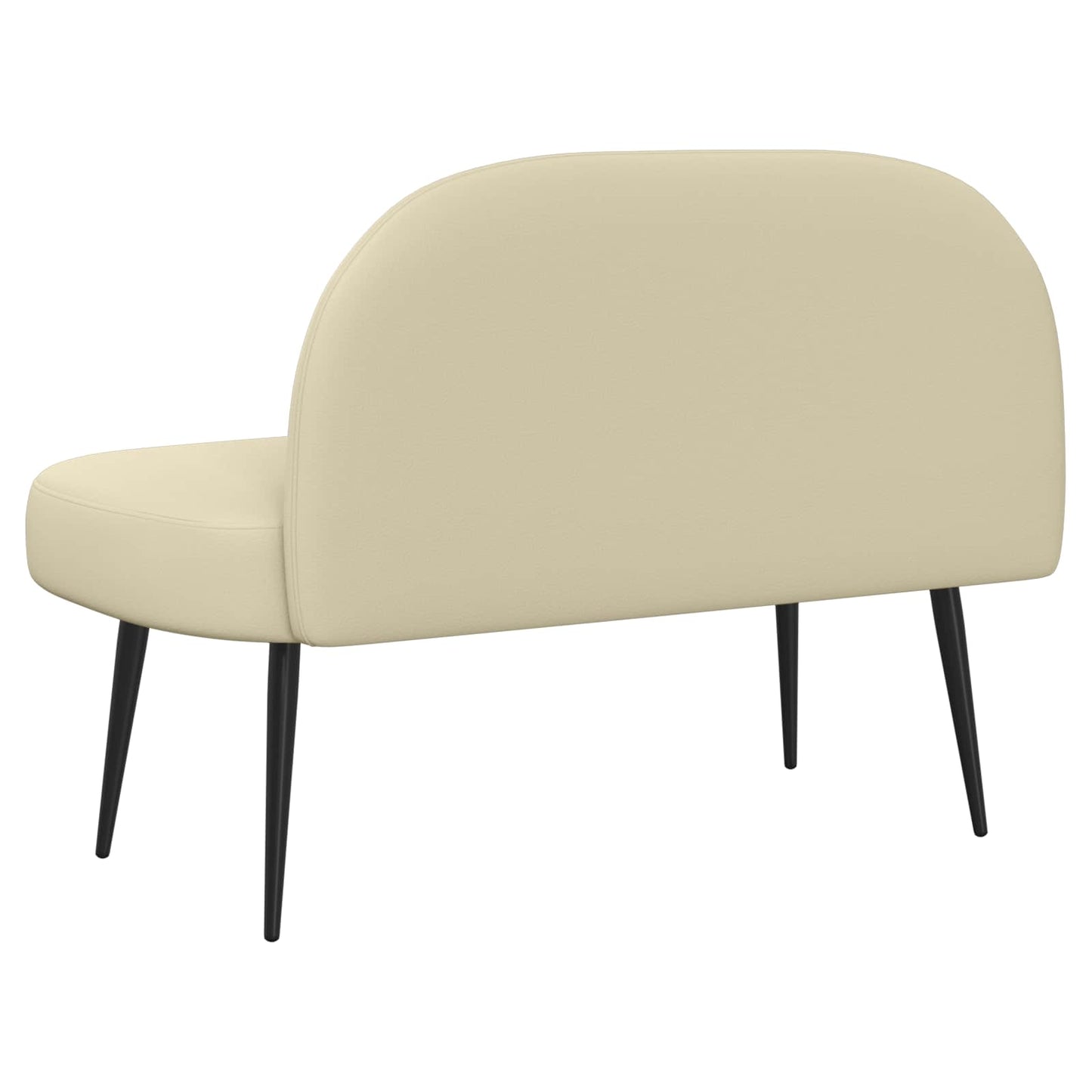 vidaXL Δερμάτινος Πάγκος με Πλάτη Κρεμ 110 x 60 x 76 cm Τεχνητό Δέρμα