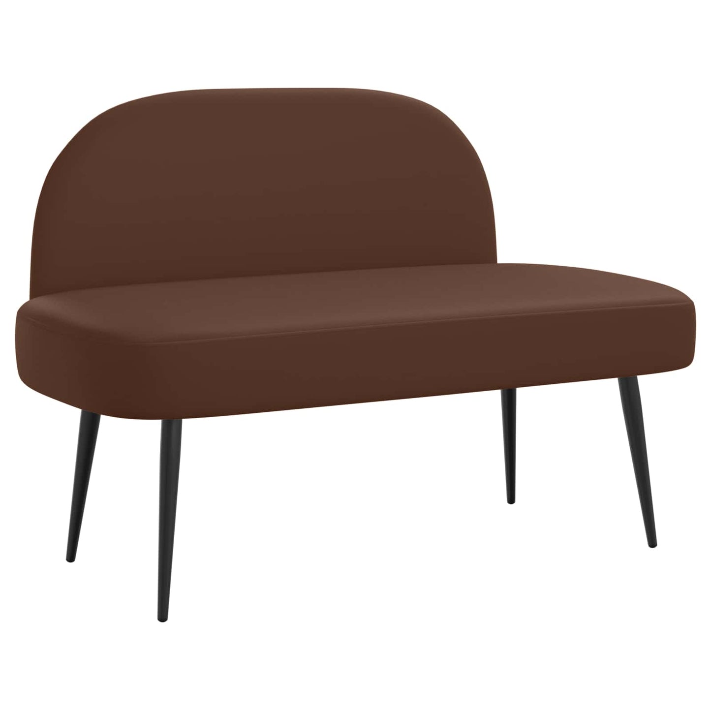 vidaXL Δερμάτινος Πάγκος με Πλάτη Καφέ 110 x 60 x 76 cm Τεχνητό Δέρμα