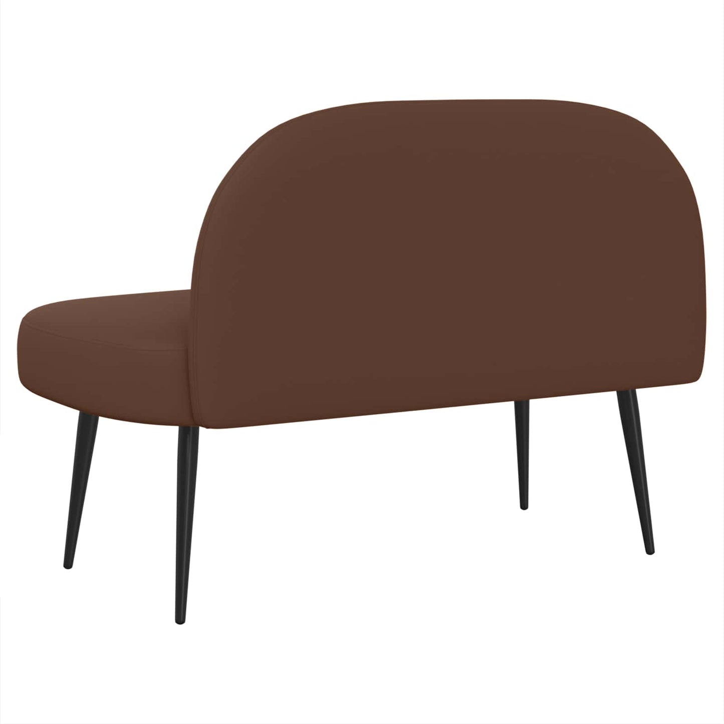 vidaXL Δερμάτινος Πάγκος με Πλάτη Καφέ 110 x 60 x 76 cm Τεχνητό Δέρμα