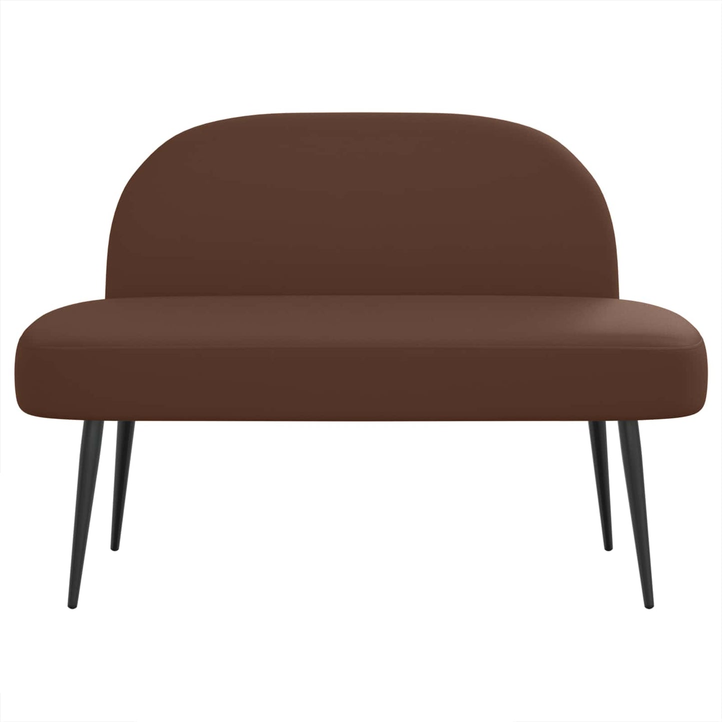 vidaXL Δερμάτινος Πάγκος με Πλάτη Καφέ 110 x 60 x 76 cm Τεχνητό Δέρμα