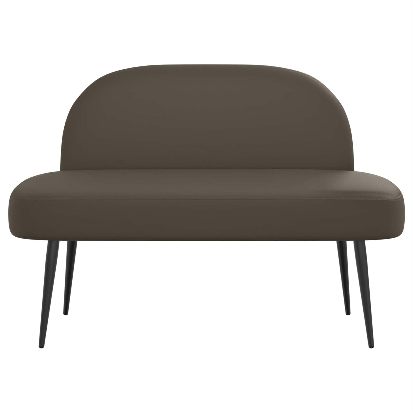 vidaXL Δερμάτινος Πάγκος με Πλάτη Γκρι 110 x 60 x 76 cm Τεχνητό Δέρμα