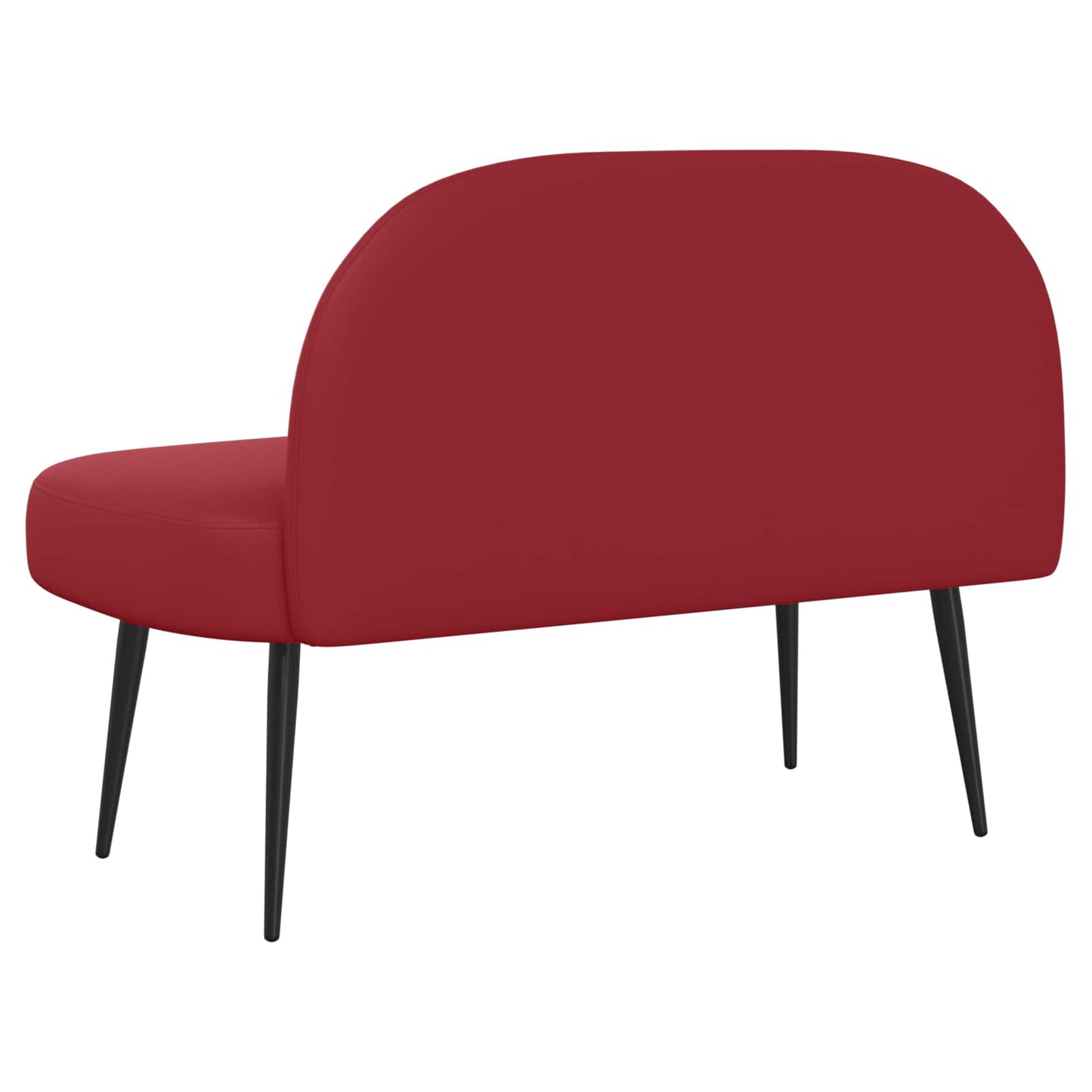 vidaXL Δερμάτινος Πάγκος με Πλάτη Μπορντό 110 x 60 x 76 cm