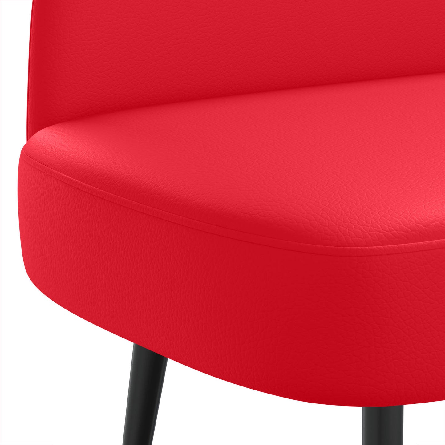 vidaXL Δερμάτινος Πάγκος με Πλάτη Κόκκινο 110 x 60 x 76 cm