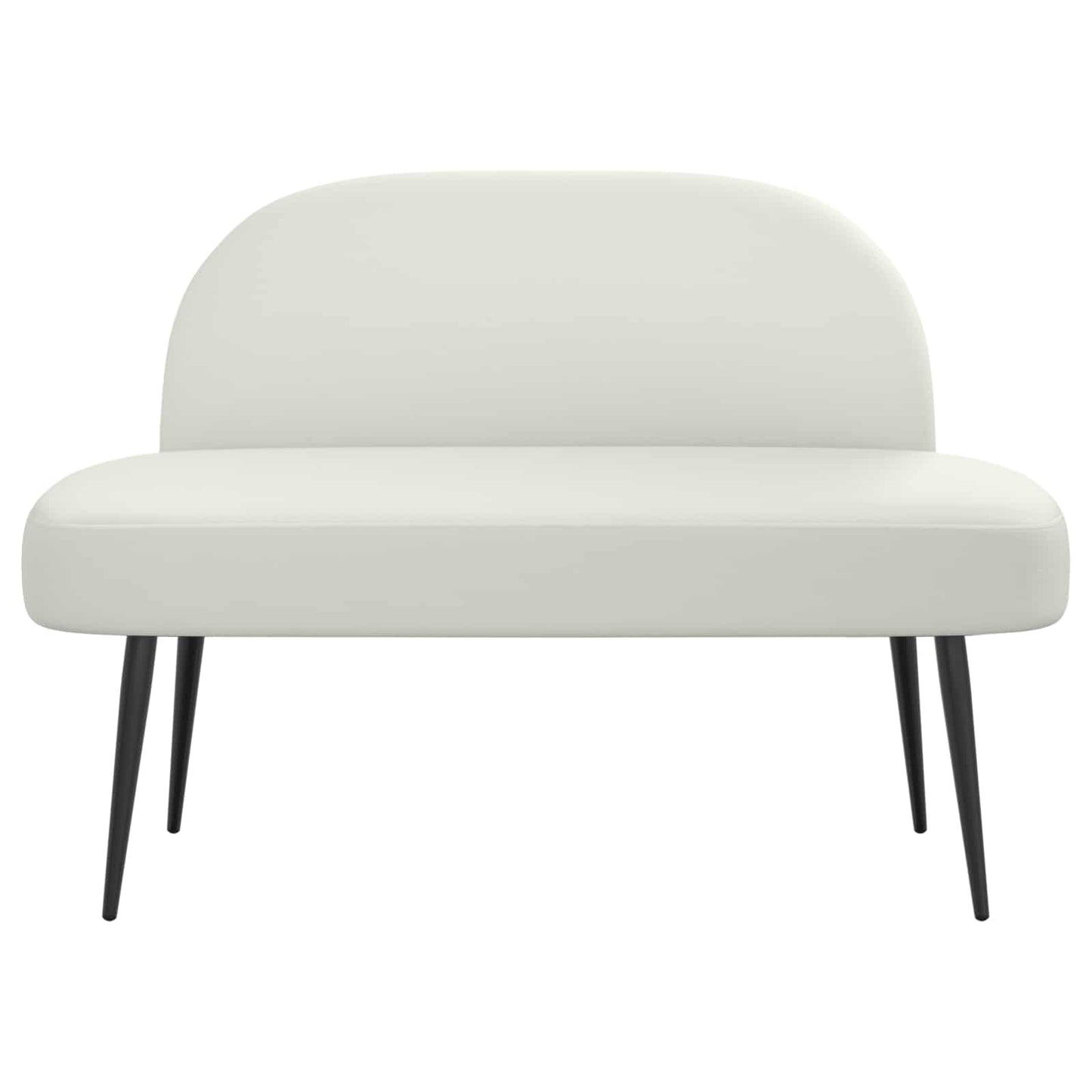 vidaXL Δερμάτινος Πάγκος με Πλάτη Λευκό 110 x 60 x 76 cm Τεχνητό Δέρμα