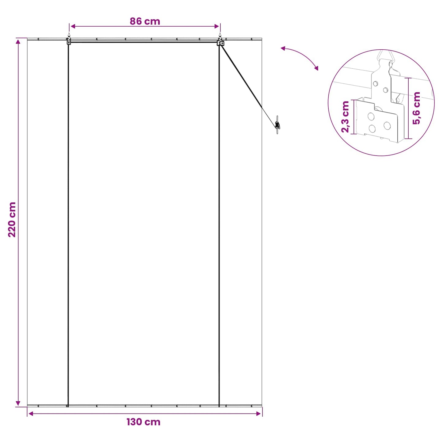 vidaXL Ρόλερ (στόρι) Φυσικό 130 x 220 εκ Μπαμπού