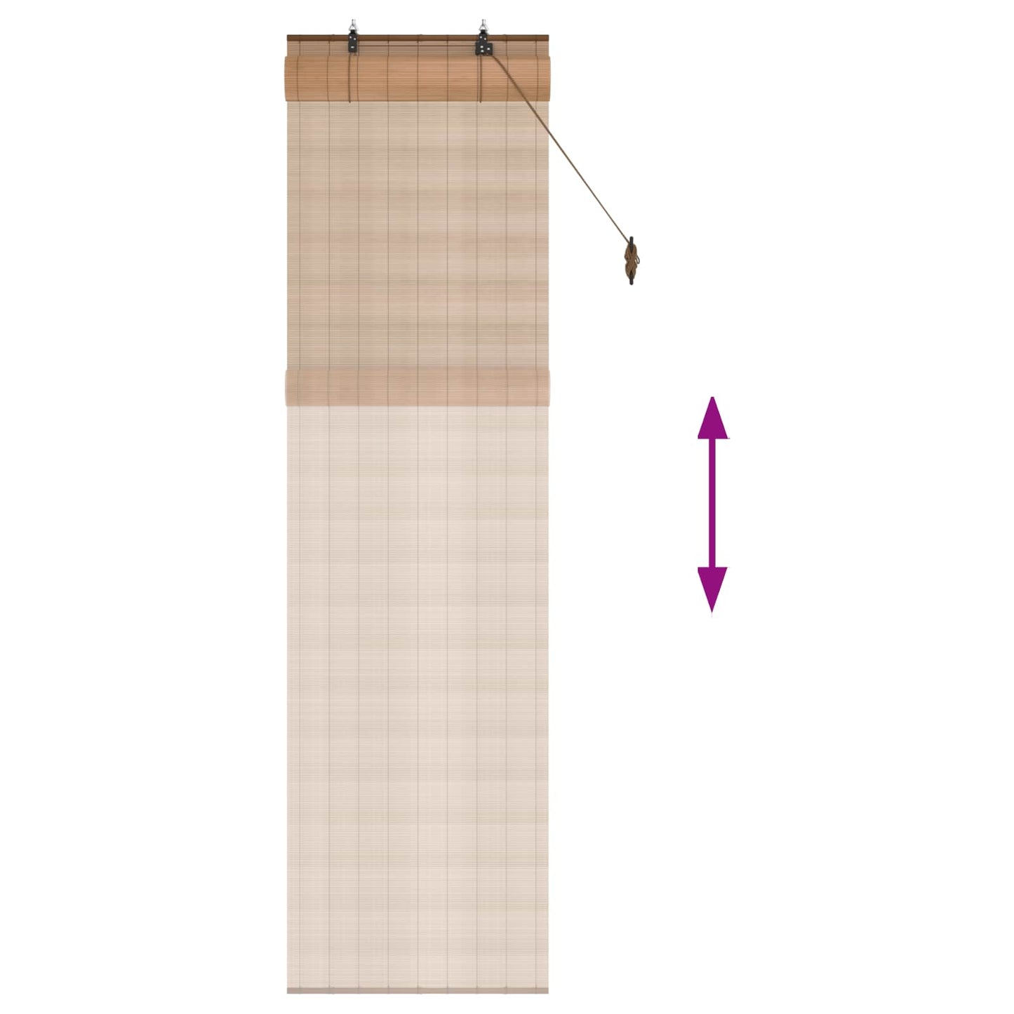 vidaXL Ρόλερ (στόρι) Καφέ 60 x 220 εκ. Μπαμπού