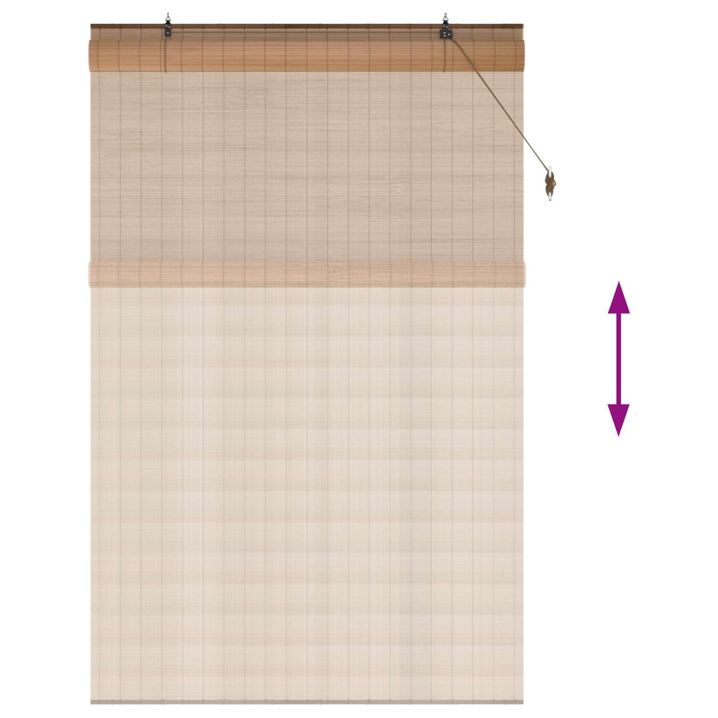 vidaXL Ρόλερ (στόρι) Καφέ 130 x 220 εκ Μπαμπού
