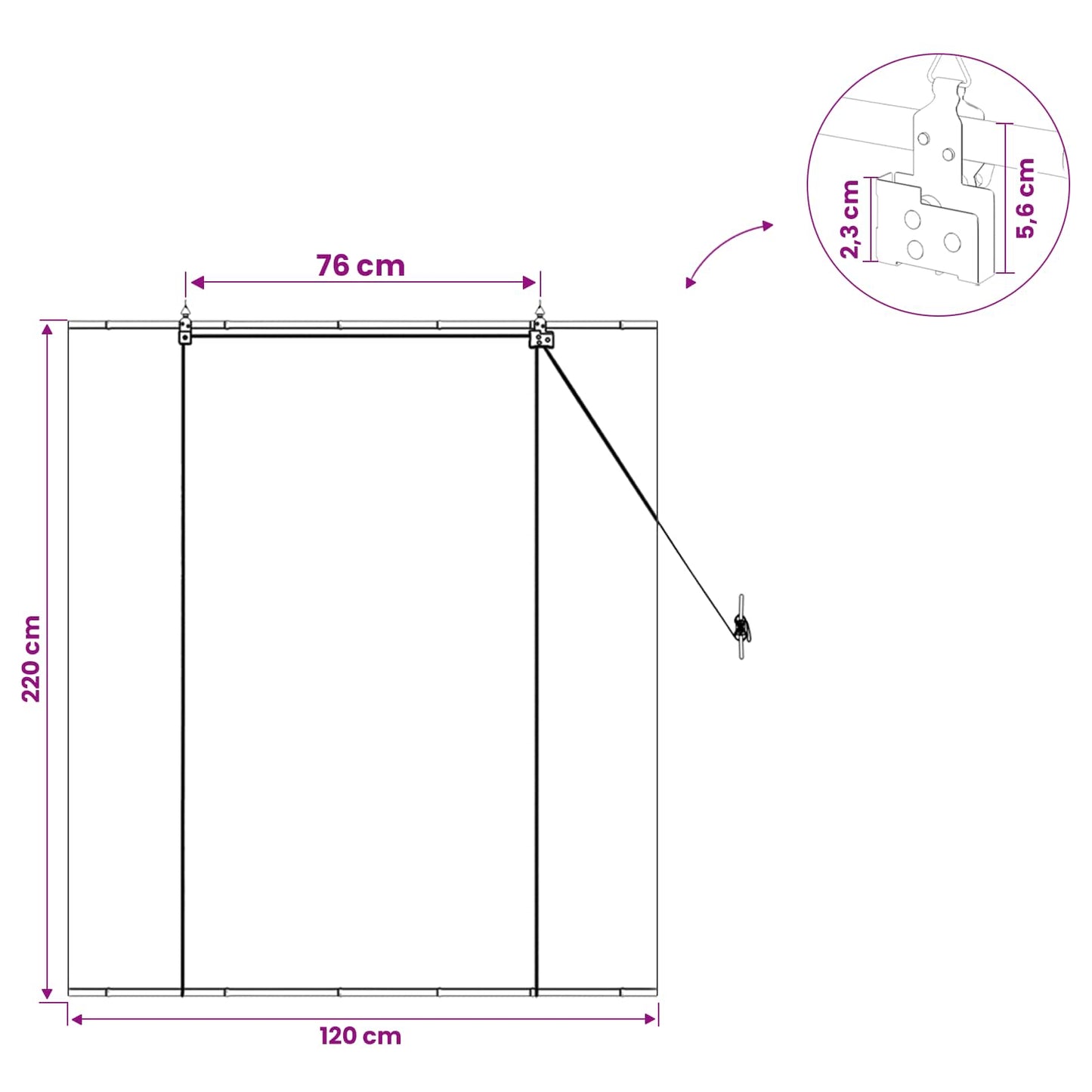 vidaXL Ρόλερ (στόρι) Γκρι 120 x 160 cm Μπαμπού