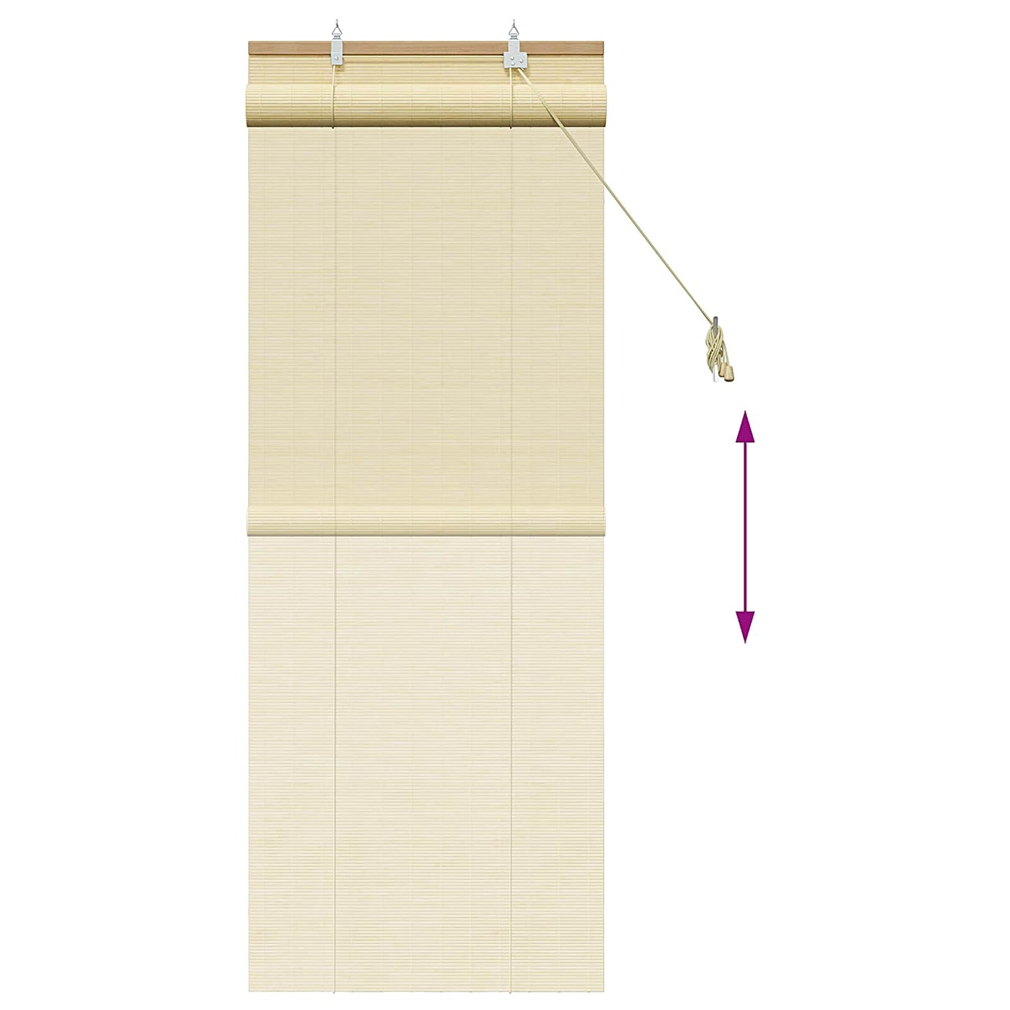 vidaXL Ρόλερ (στόρι) Φυσικό 40 x 160 cm Μπαμπού