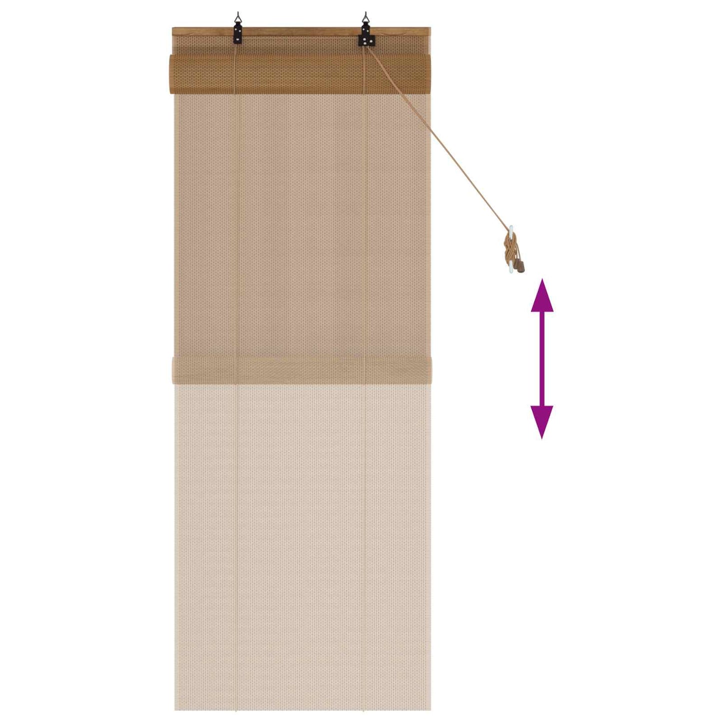 vidaXL Ρόλερ (στόρι) Καφέ 40 x 160 cm Μπαμπού