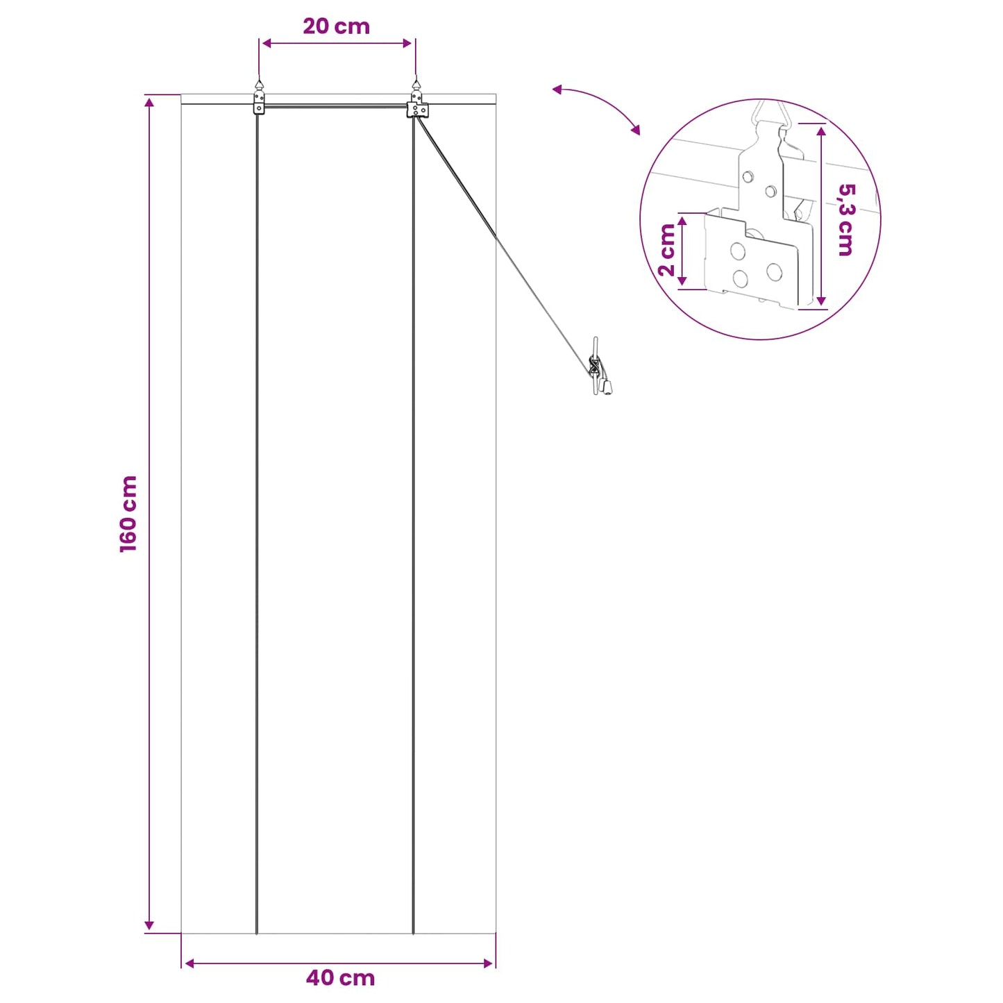 vidaXL Ρόλερ (στόρι) Καφέ 40 x 160 cm Μπαμπού