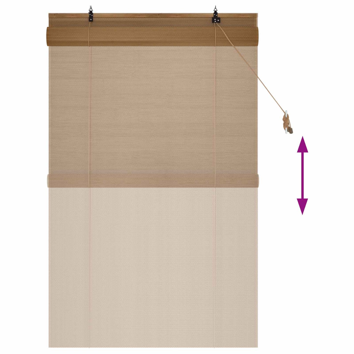 vidaXL Ρόλερ (στόρι) Καφέ 80 x 160 cm Μπαμπού