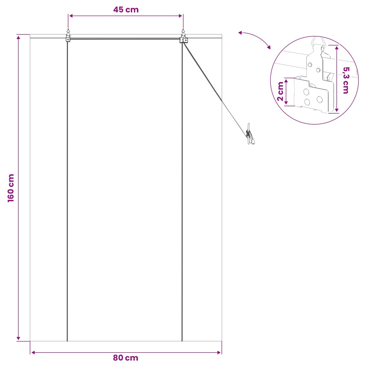 vidaXL Ρόλερ (στόρι) Καφέ 80 x 160 cm Μπαμπού