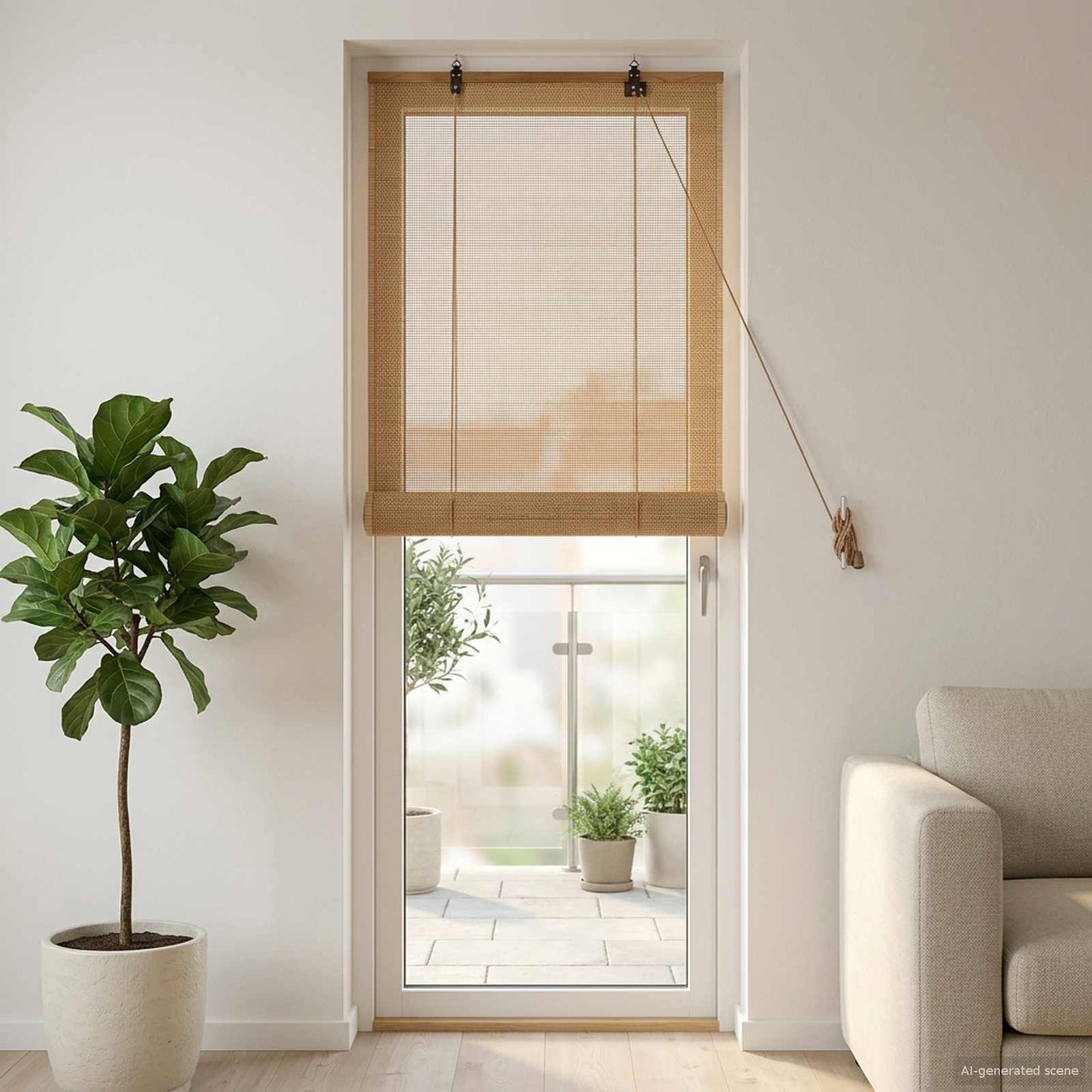 vidaXL Ρόλερ (στόρι) Καφέ 40 x 220 cm Μπαμπού