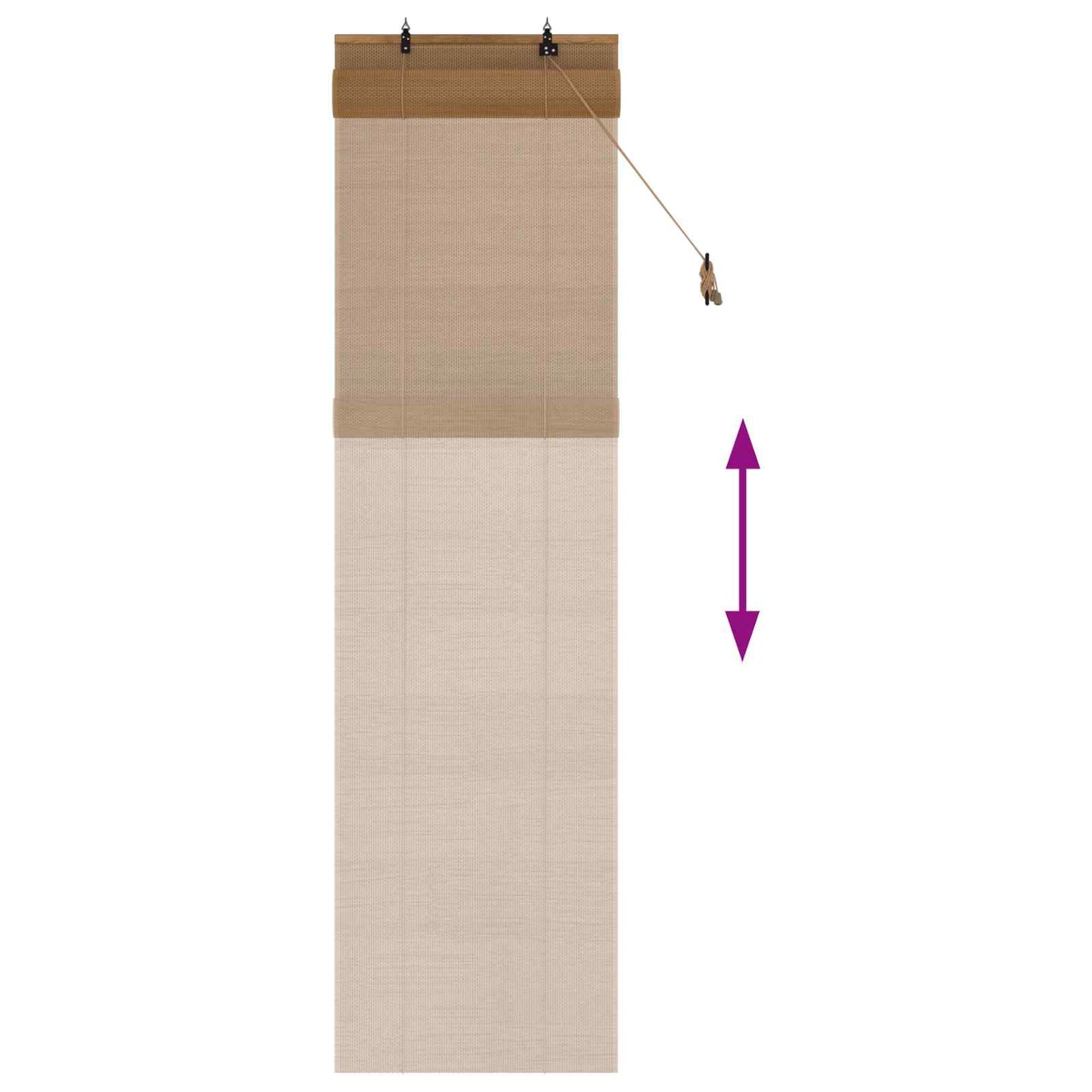 vidaXL Ρόλερ (στόρι) Καφέ 40 x 220 cm Μπαμπού