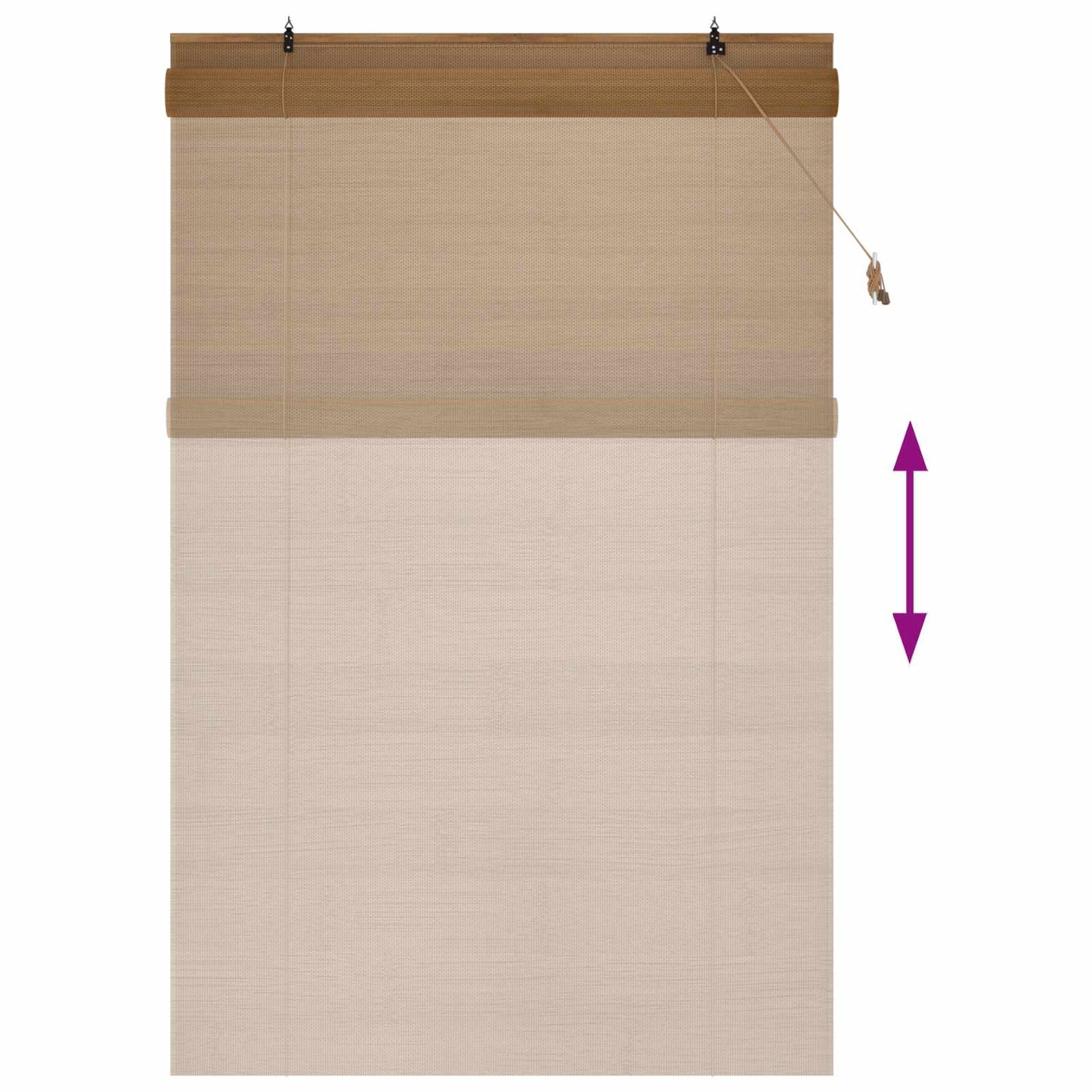 vidaXL Ρόλερ (στόρι) Καφέ 150 x 220 cm Μπαμπού