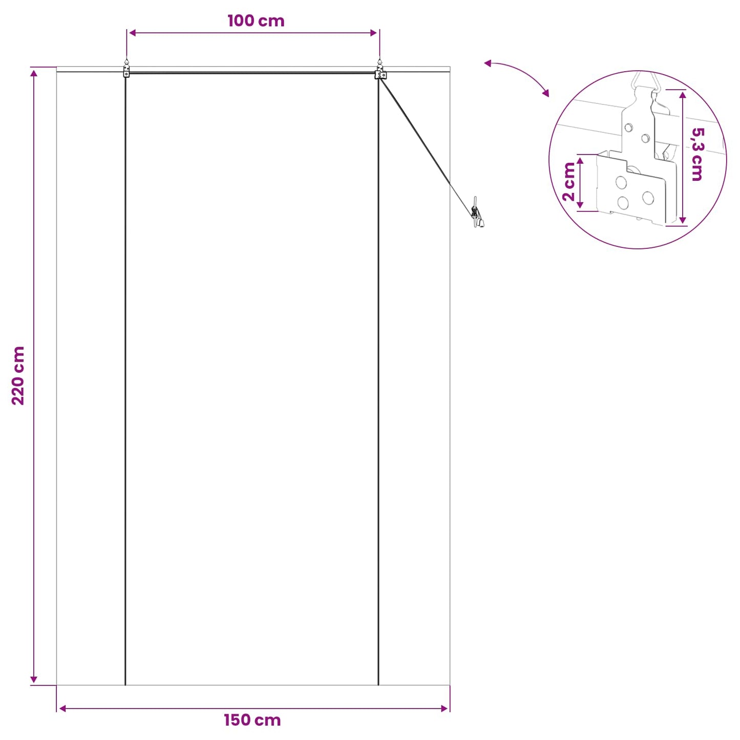 vidaXL Ρόλερ (στόρι) Καφέ 150 x 220 cm Μπαμπού