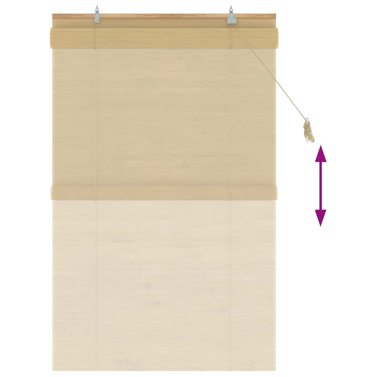 vidaXL Ρόλερ (στόρι) Φυσικό 100 x 160 cm Μπαμπού