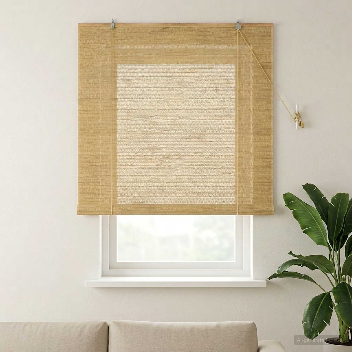 vidaXL Ρόλερ (στόρι) Φυσικό 140 x 160 cm Μπαμπού