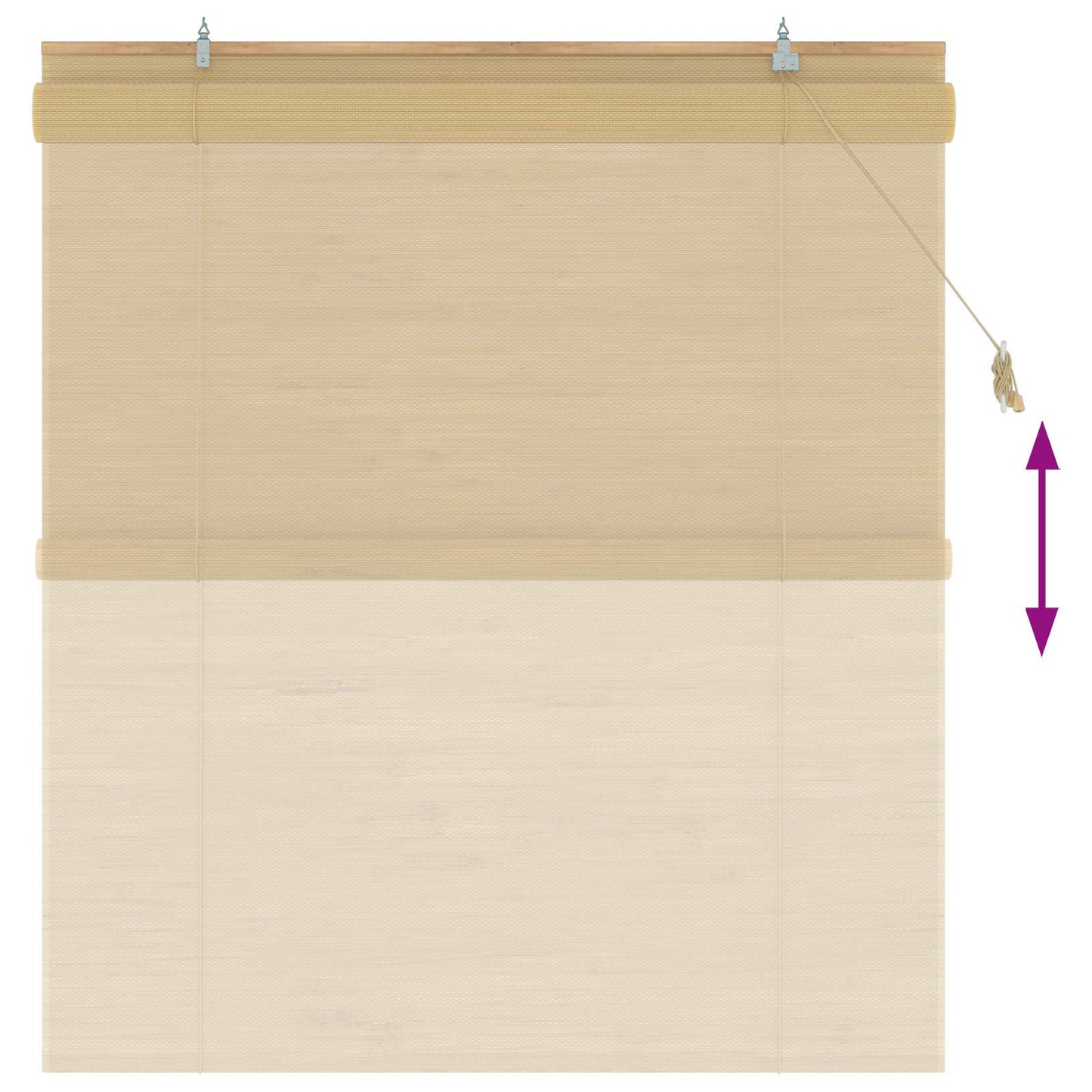 vidaXL Ρόλερ (στόρι) Φυσικό 140 x 160 cm Μπαμπού