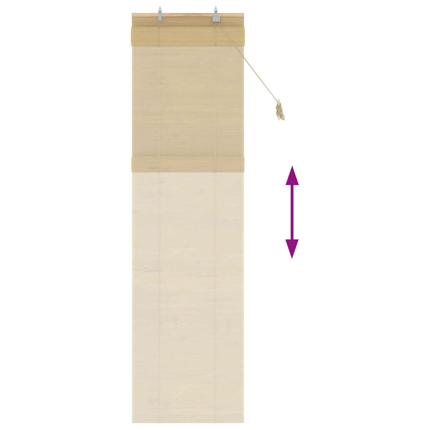 vidaXL Ρόλερ (στόρι) Φυσικό 40 x 220 cm Μπαμπού