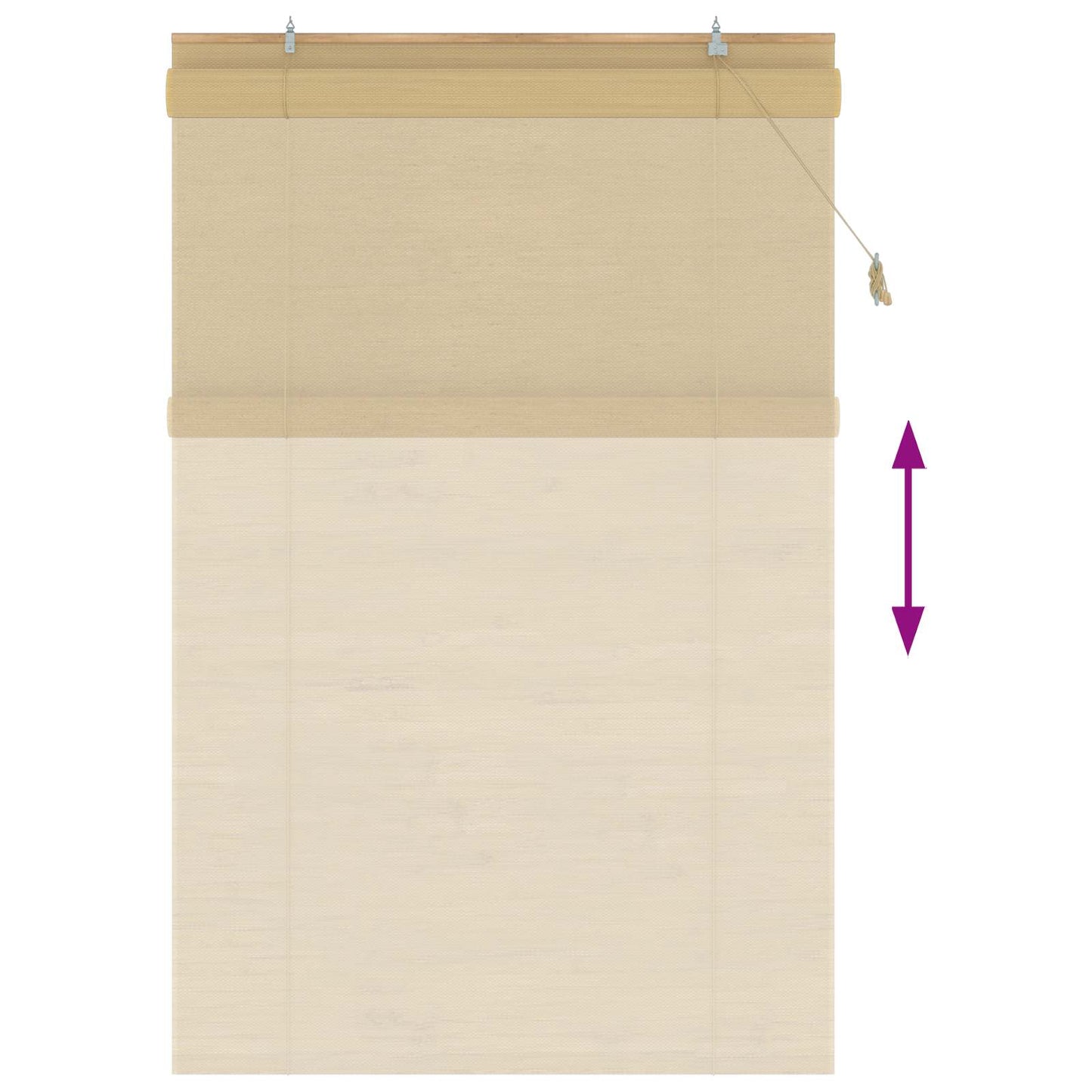 vidaXL Ρόλερ (στόρι) Φυσικό 150 x 220 cm Μπαμπού