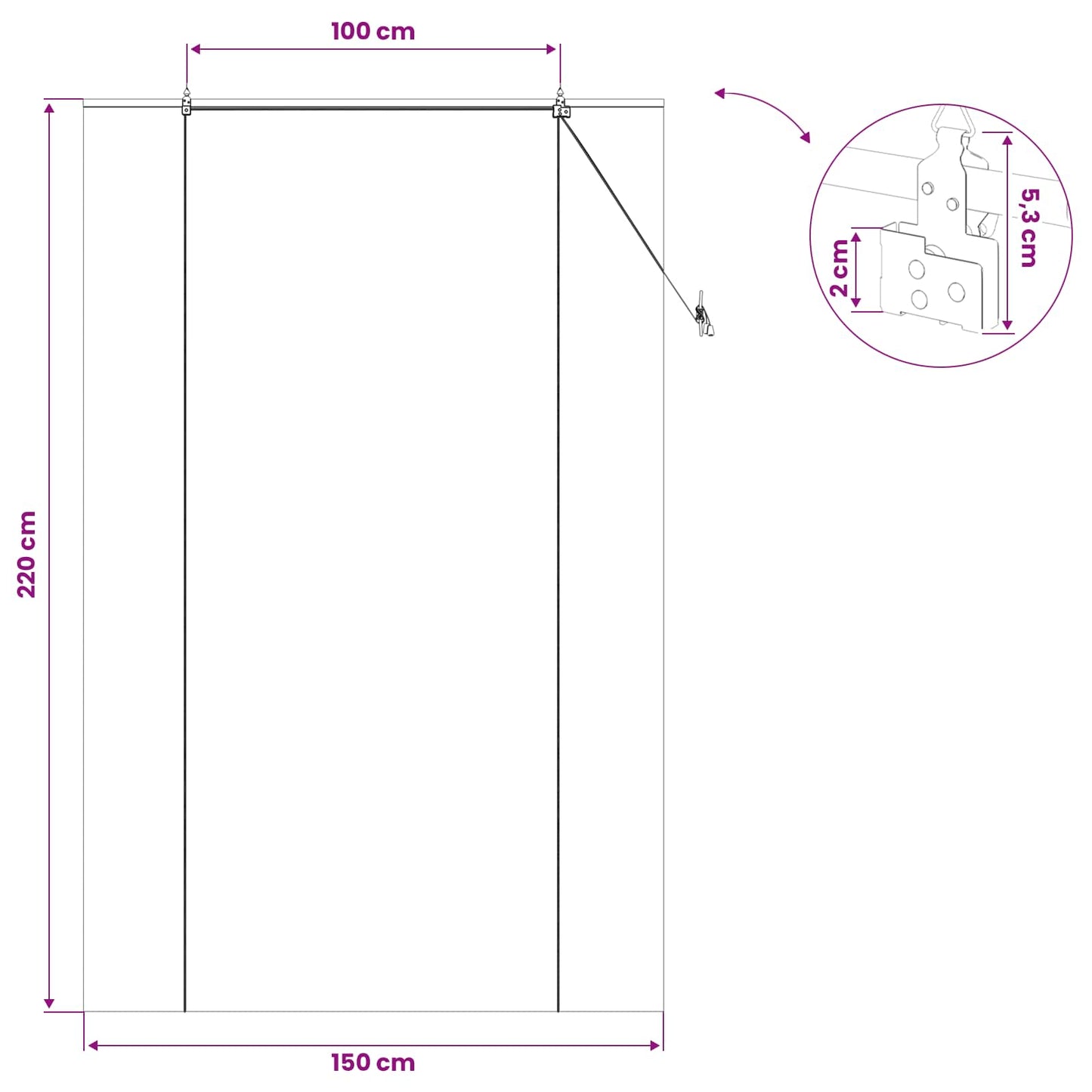 vidaXL Ρόλερ (στόρι) Φυσικό 150 x 220 cm Μπαμπού