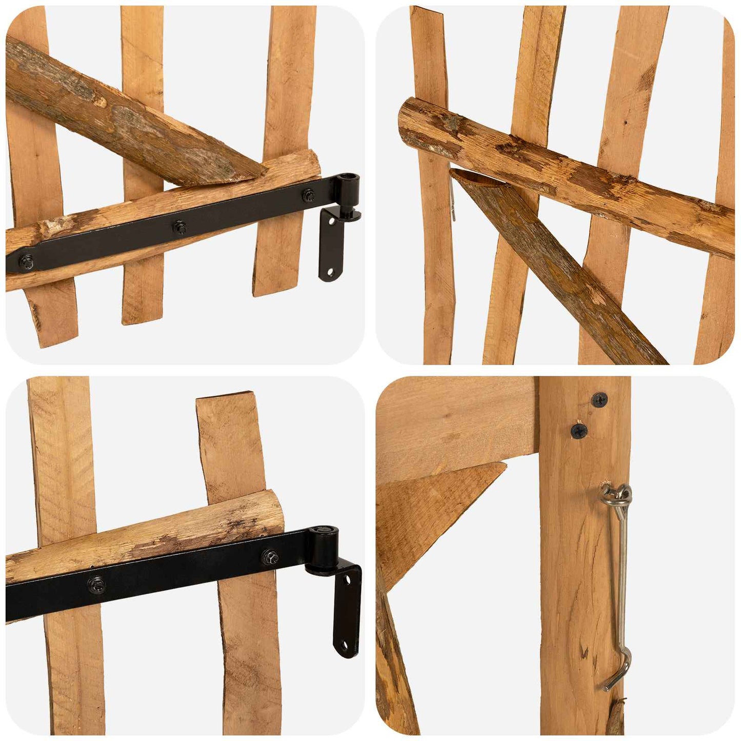 vidaXL Αψιδωτή Πύλη Φράχτη 100 x 120 cm Εμποτισμένο Ξύλο Φουντουκιάς