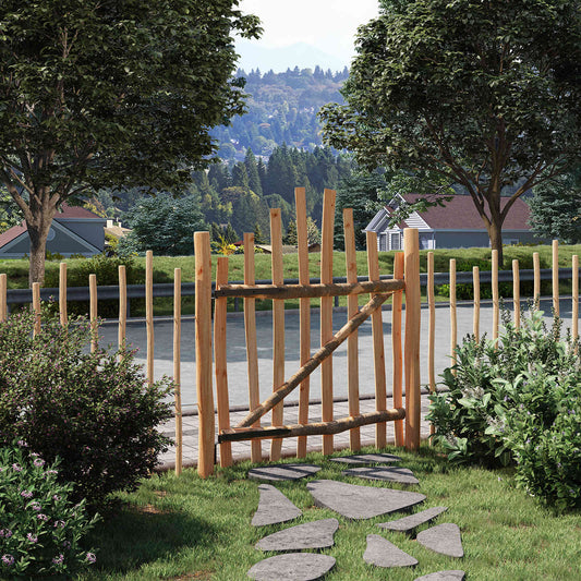 vidaXL Αψιδωτή Πύλη Φράχτη 100 x 120 cm Εμποτισμένο Ξύλο Φουντουκιάς