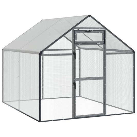 vidaXL Κλουβί Πουλιών Ανθρακί 181,5 x 221 x 173,5 εκ