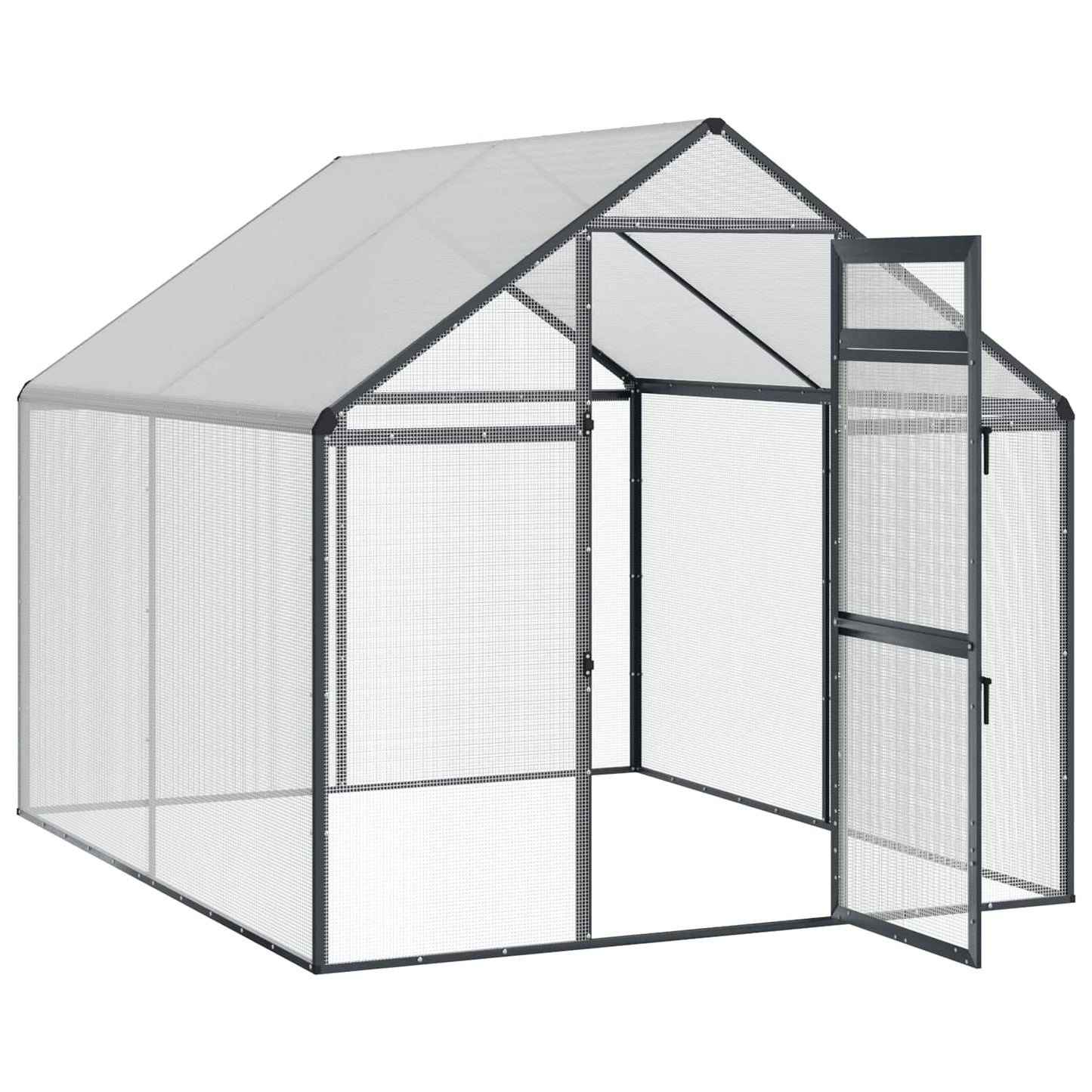 vidaXL Κλουβί Πουλιών Ανθρακί 181,5 x 221 x 173,5 εκ